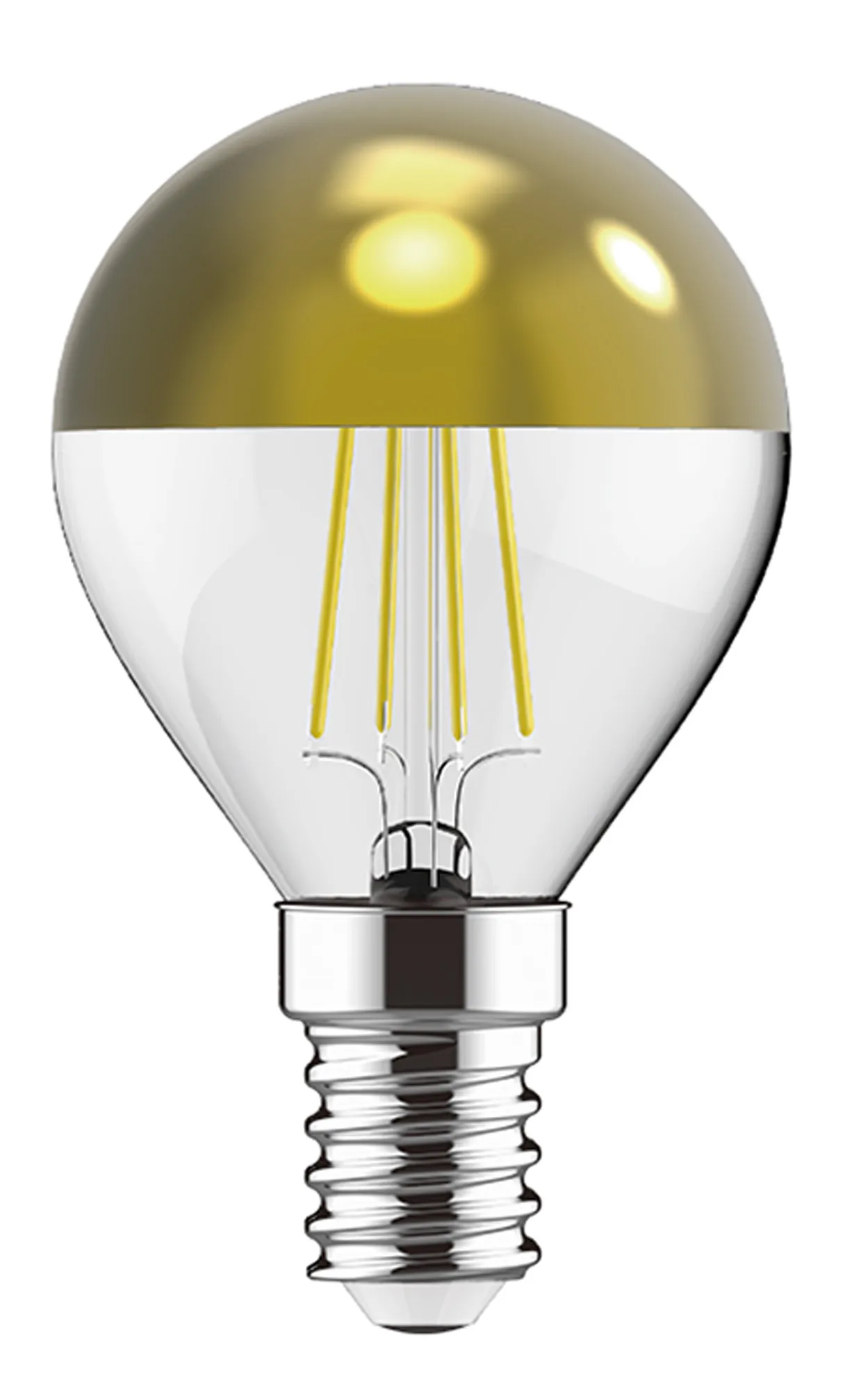 4600354  Classic Style Gold Top Ball G45 E14 4W 2700K 330lm